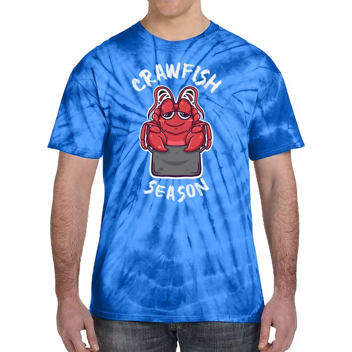 Funny Crawfish Season Kawaii Crawfish Boil Cajun Crayfish Funny Gift Tie-Dye T-Shirt