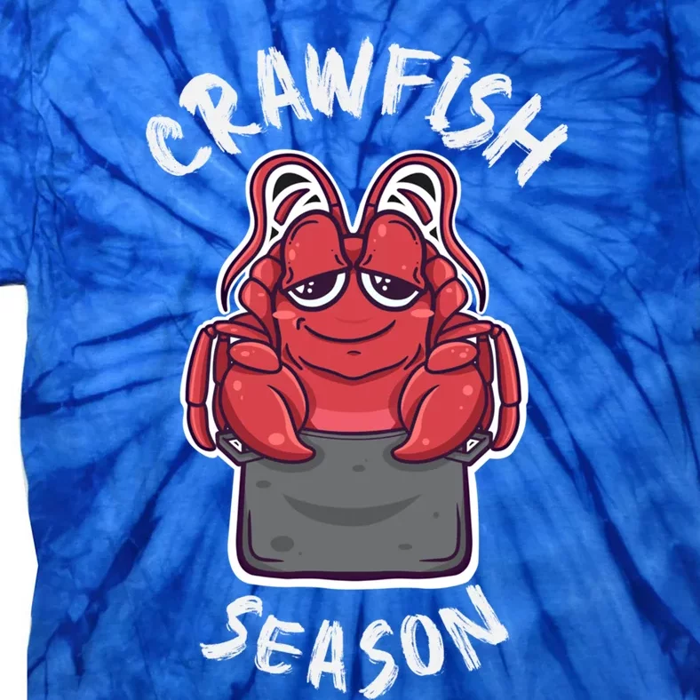 Funny Crawfish Season Kawaii Crawfish Boil Cajun Crayfish Funny Gift Tie-Dye T-Shirt