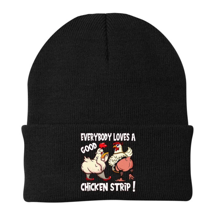 Funny Chicken Strip Saying For Men And Women Adult Humor Knit Cap Winter Beanie