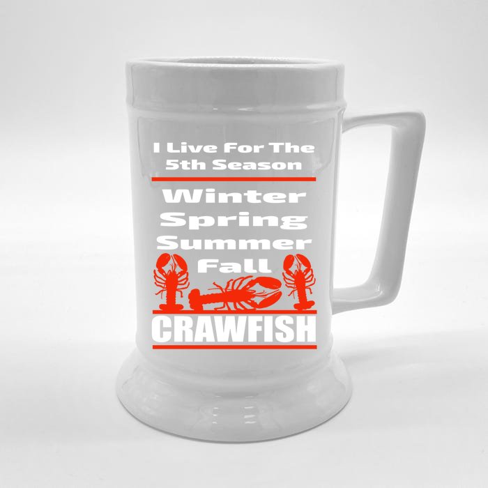 Funny Crawfish Season Mudbug Party Gift Cool Gift Front & Back Beer Stein