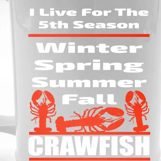 Funny Crawfish Season Mudbug Party Gift Cool Gift Front & Back Beer Stein