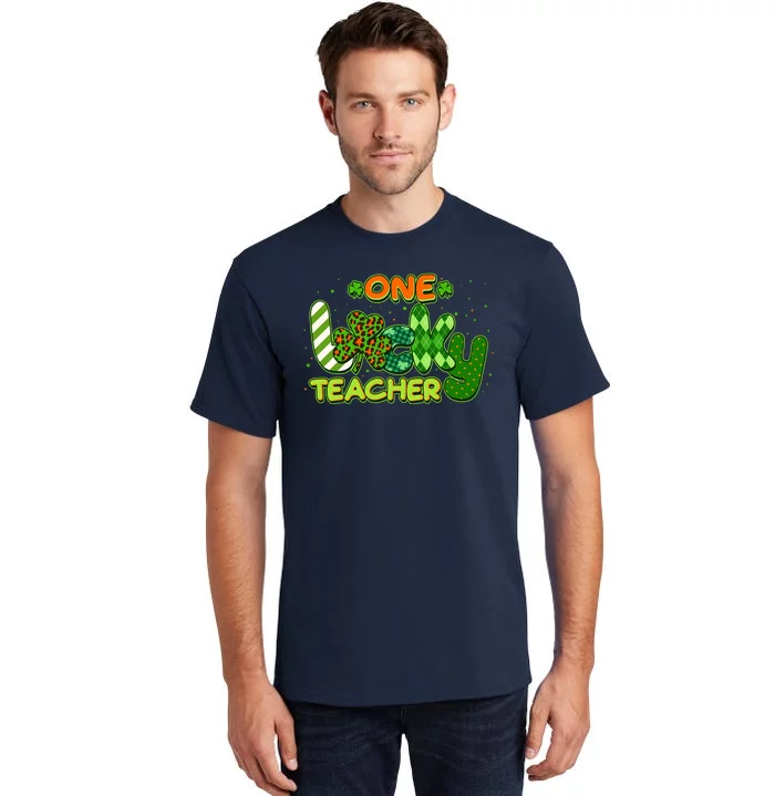 Funny Cute St Patrick's Day One Lucky Teacher Tall T-Shirt