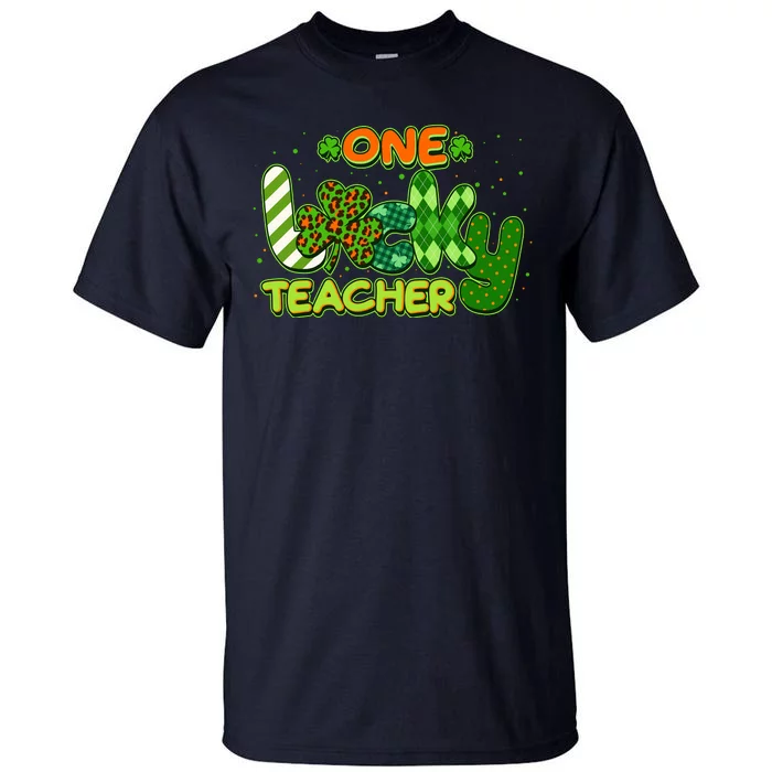 Funny Cute St Patrick's Day One Lucky Teacher Tall T-Shirt