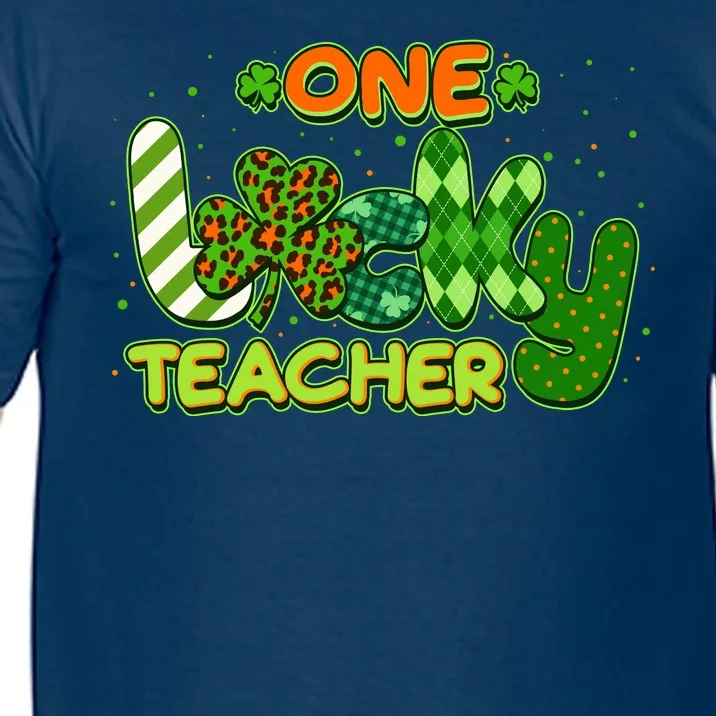 Funny Cute St Patrick's Day One Lucky Teacher Comfort Colors T-Shirt