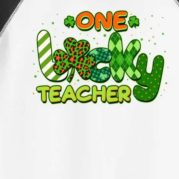 Funny Cute St Patrick's Day One Lucky Teacher Toddler Fine Jersey T-Shirt