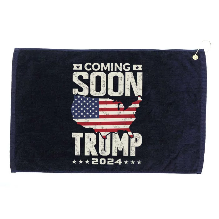 Funny Coming Soon Donald Trump 2024 Political Rally Cute Gift Grommeted Golf Towel