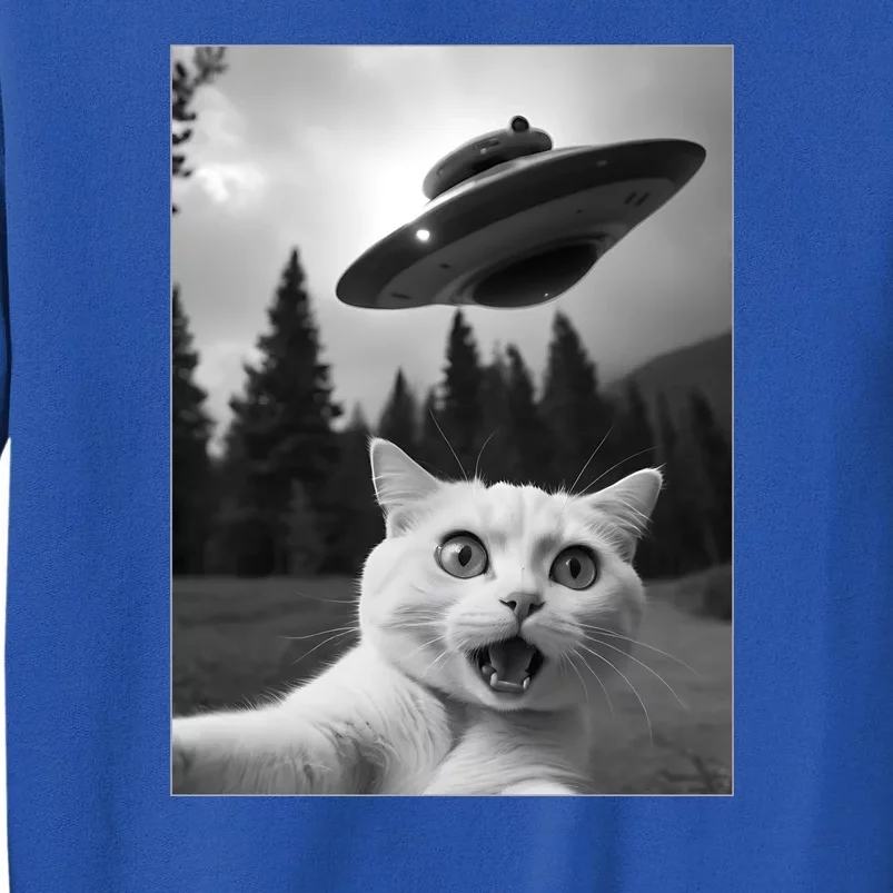 Funny Cat Selfie With A Ufo Sweatshirt