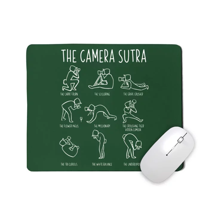 Funny Camera Sutra Photographer Photography Gift Men Women Mousepad