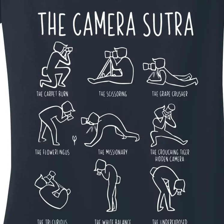 Funny Camera Sutra Photographer Photography Gift Men Women Women's V-Neck T-Shirt