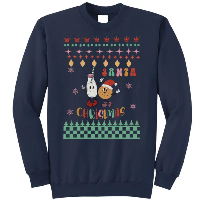 Funny Christmas Santa Milk And Cookies Sweatshirt