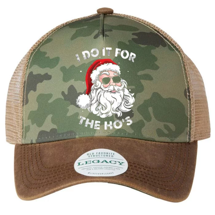 Funny Christmas Santa I Do It For The Hos Holiday Mood Gifts Legacy Tie Dye Trucker Hat