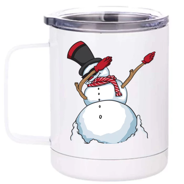 Funny Christmas Snow Dabbing Great Snow Xmas Gift Cute Gift Front & Back 12oz Stainless Steel Tumbler Cup