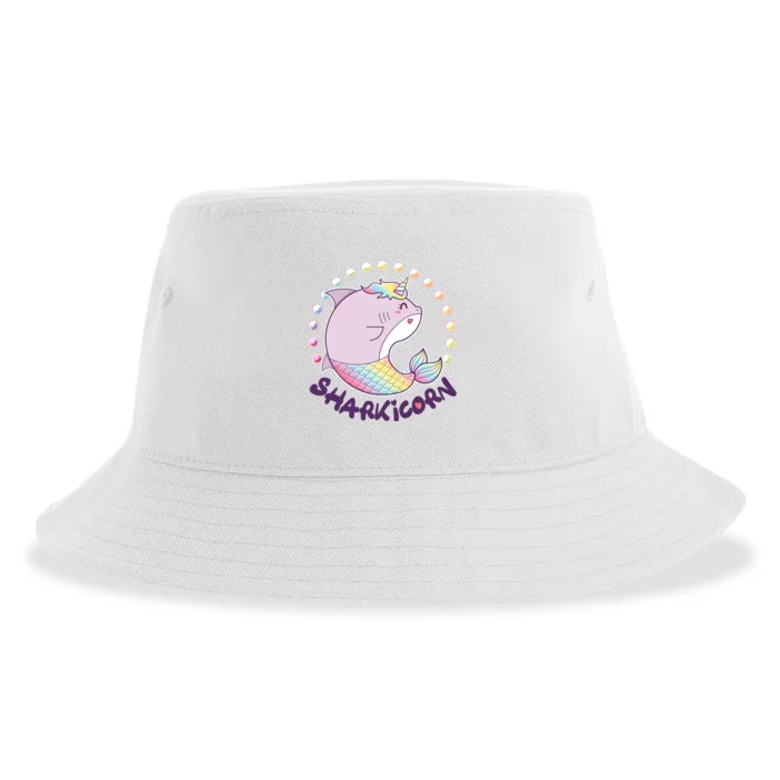 Funny Cute Sharkicorn Shark Unicorn Sustainable Bucket Hat