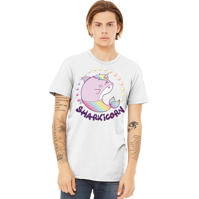 Funny Cute Sharkicorn Shark Unicorn Premium T-Shirt