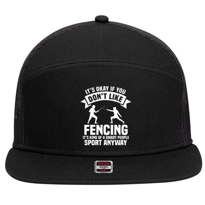 Fencing Combat Sport Fence Foil Epee Sabre Sword Fencer 7 Panel Mesh Trucker Snapback Hat