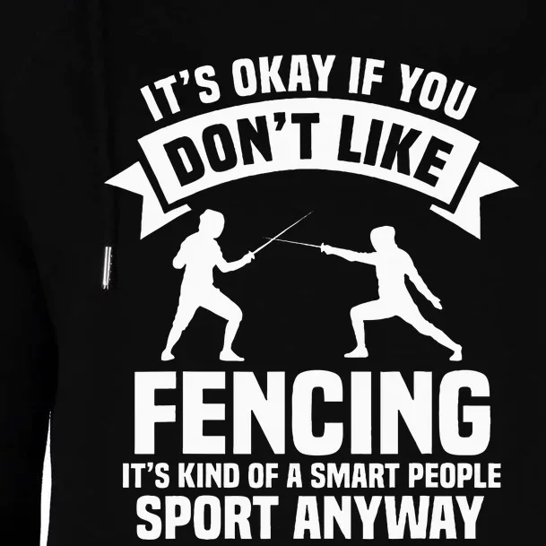 Fencing Combat Sport Fence Foil Epee Sabre Sword Fencer Womens Funnel Neck Pullover Hood