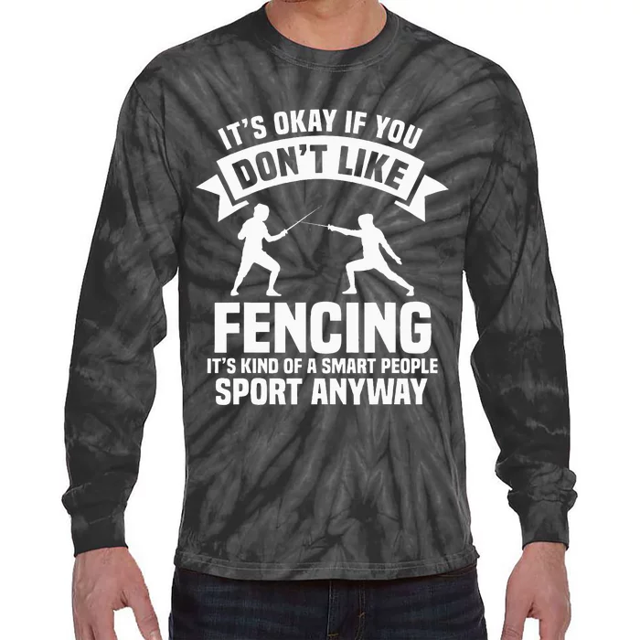 Fencing Combat Sport Fence Foil Epee Sabre Sword Fencer Tie-Dye Long Sleeve Shirt