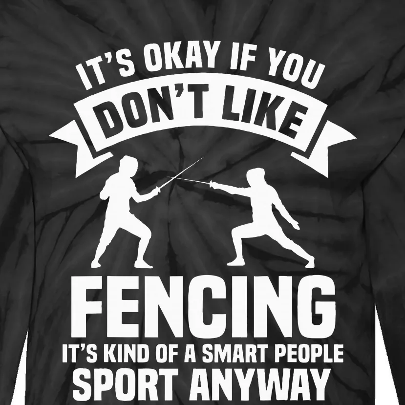 Fencing Combat Sport Fence Foil Epee Sabre Sword Fencer Tie-Dye Long Sleeve Shirt