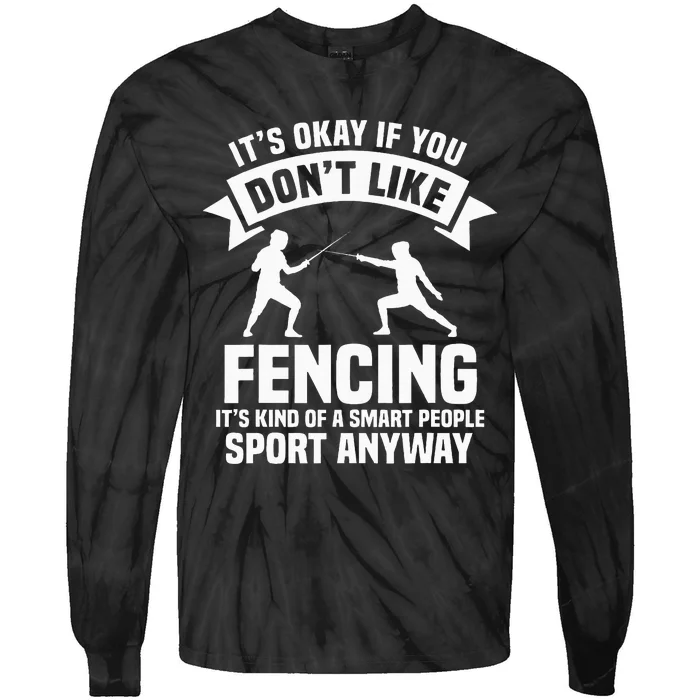 Fencing Combat Sport Fence Foil Epee Sabre Sword Fencer Tie-Dye Long Sleeve Shirt