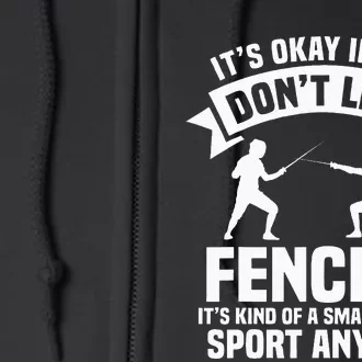 Fencing Combat Sport Fence Foil Epee Sabre Sword Fencer Full Zip Hoodie