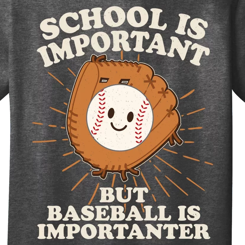 Funny Cute School Is Important But Baseball Is Importanter T-Shirt