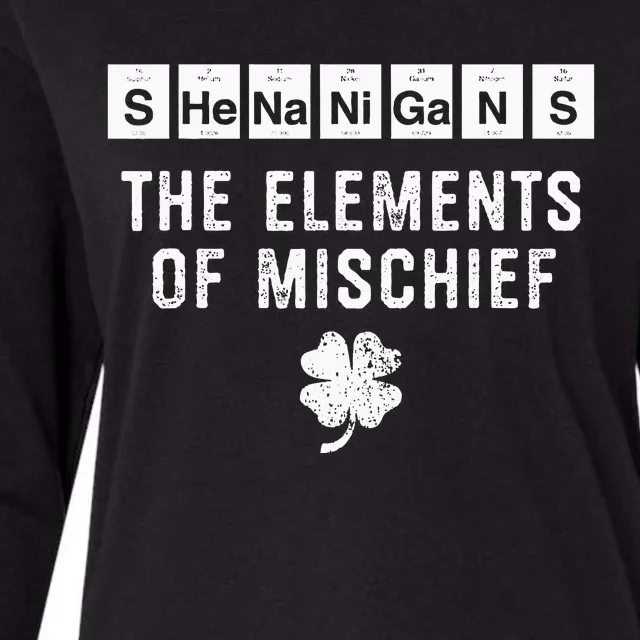 Funny Chemistry Shenanigans Periodic Table Elements Womens Cotton Relaxed Long Sleeve T-Shirt