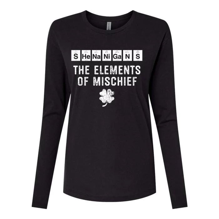 Funny Chemistry Shenanigans Periodic Table Elements Womens Cotton Relaxed Long Sleeve T-Shirt