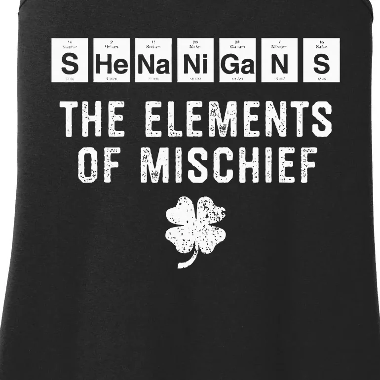 Funny Chemistry Shenanigans Periodic Table Elements Ladies Essential Tank