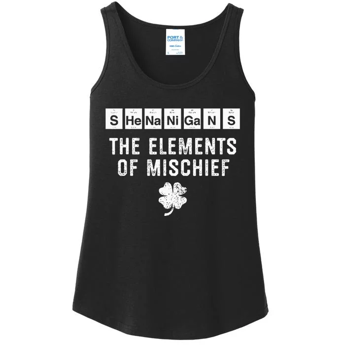 Funny Chemistry Shenanigans Periodic Table Elements Ladies Essential Tank