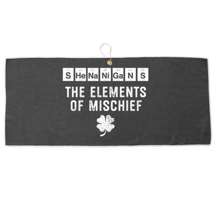 Funny Chemistry Shenanigans Periodic Table Elements Large Microfiber Waffle Golf Towel