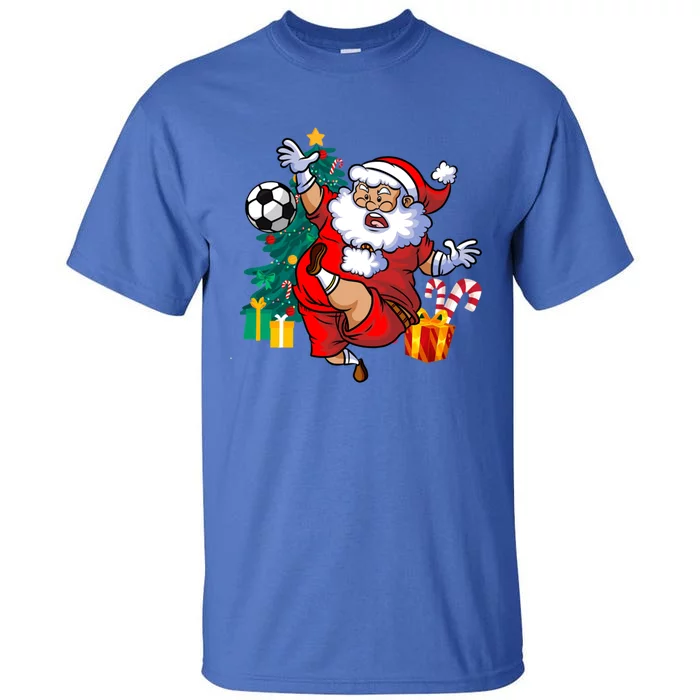 Football Christmas Santa Idea And Xmas Football Gift Tall T-Shirt