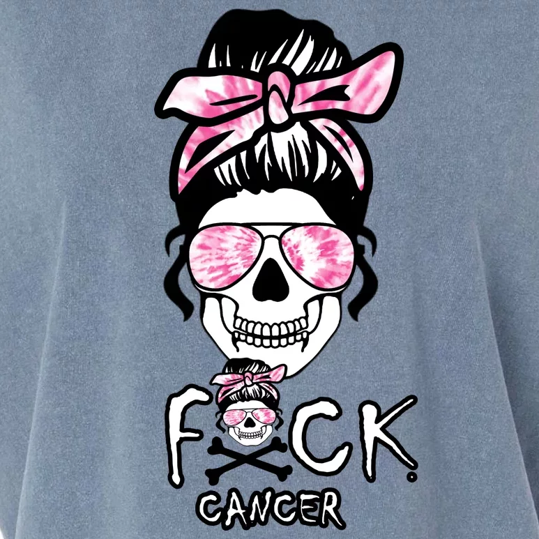 FCK Cancer Skeleton Skull Pink Garment-Dyed Women's Muscle Tee