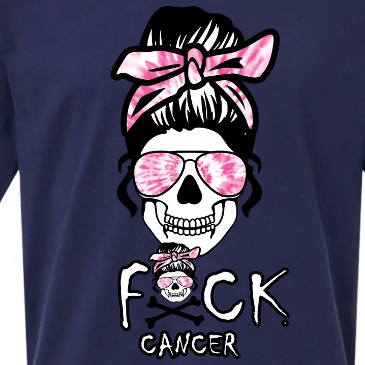 FCK Cancer Skeleton Skull Pink Sueded Cloud Jersey T-Shirt