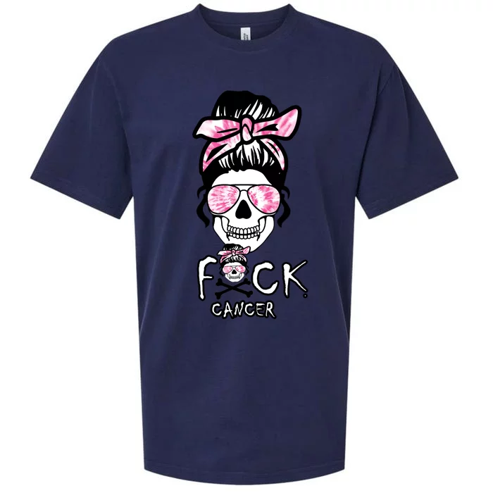 FCK Cancer Skeleton Skull Pink Sueded Cloud Jersey T-Shirt