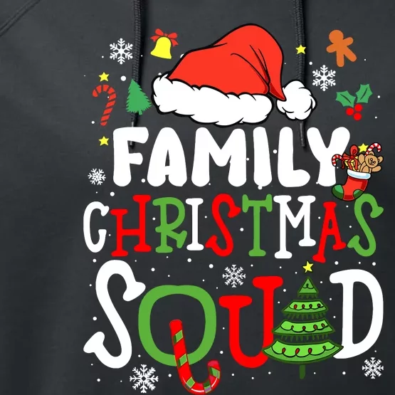 Family Christmas Squad Matching Pajamas Team Santa Elf Performance Fleece Hoodie