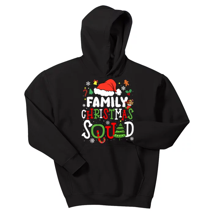 Family Christmas Squad Matching Pajamas Team Santa Elf Kids Hoodie