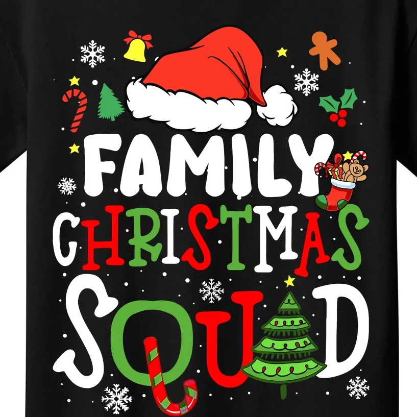 Family Christmas Squad Matching Pajamas Team Santa Elf Kids T-Shirt