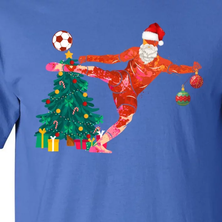 Football Christmas Santa Idea And Xmas Football Cool Gift Tall T-Shirt