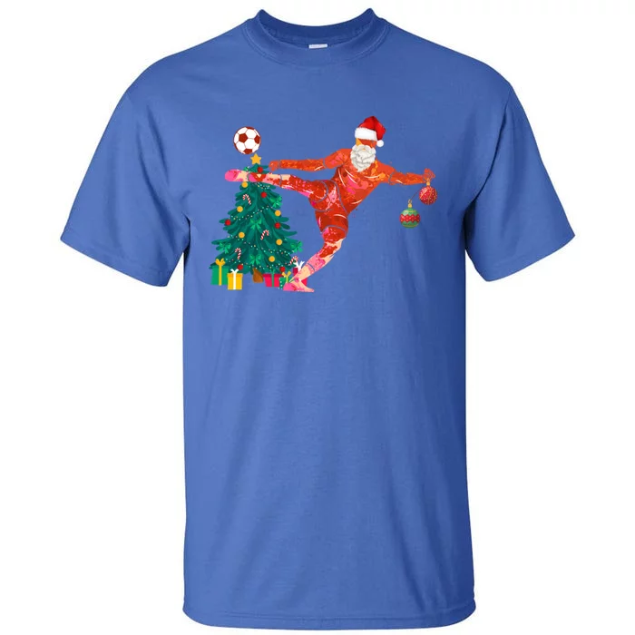 Football Christmas Santa Idea And Xmas Football Cool Gift Tall T-Shirt