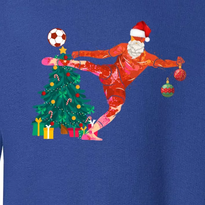 Football Christmas Santa Idea And Xmas Football Cool Gift Toddler Sweatshirt