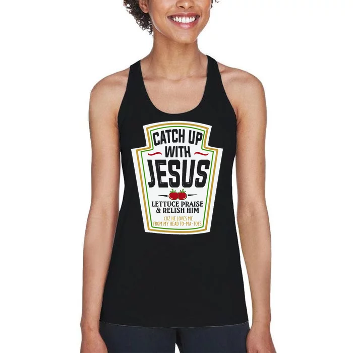 Funny Christian S Christian Gifts Catch Up With Jesus Women's Racerback Tank