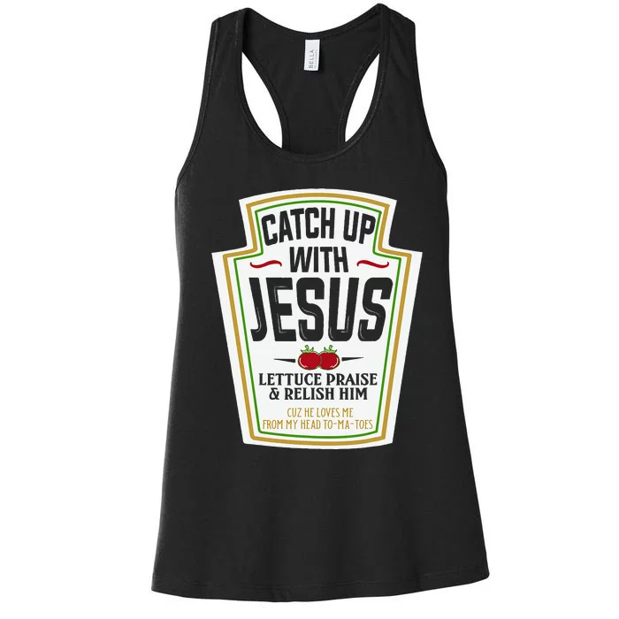 Funny Christian S Christian Gifts Catch Up With Jesus Women's Racerback Tank