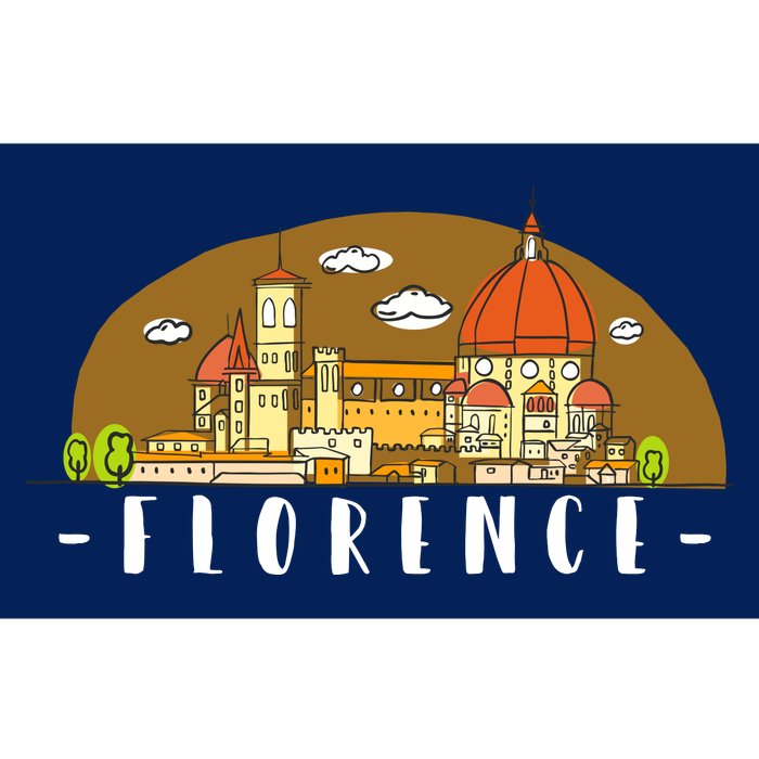 Florence Cartoon Style Illustration Bumper Sticker