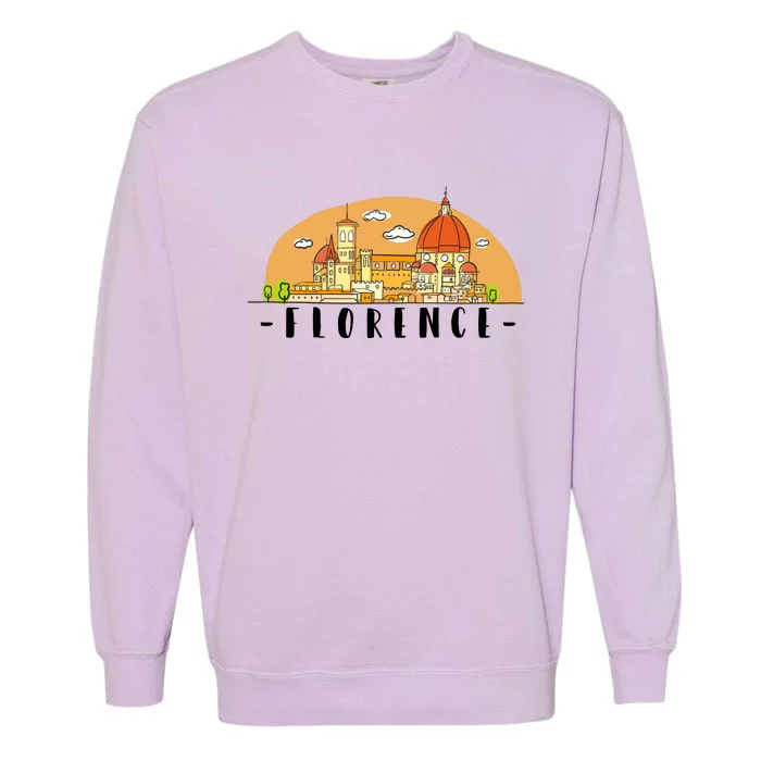 Florence Cartoon Style Illustration Garment-Dyed Sweatshirt