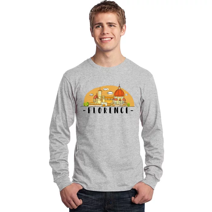 Florence Cartoon Style Illustration Tall Long Sleeve T-Shirt