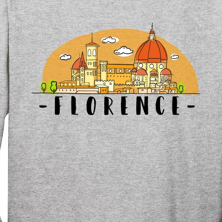 Florence Cartoon Style Illustration Tall Long Sleeve T-Shirt