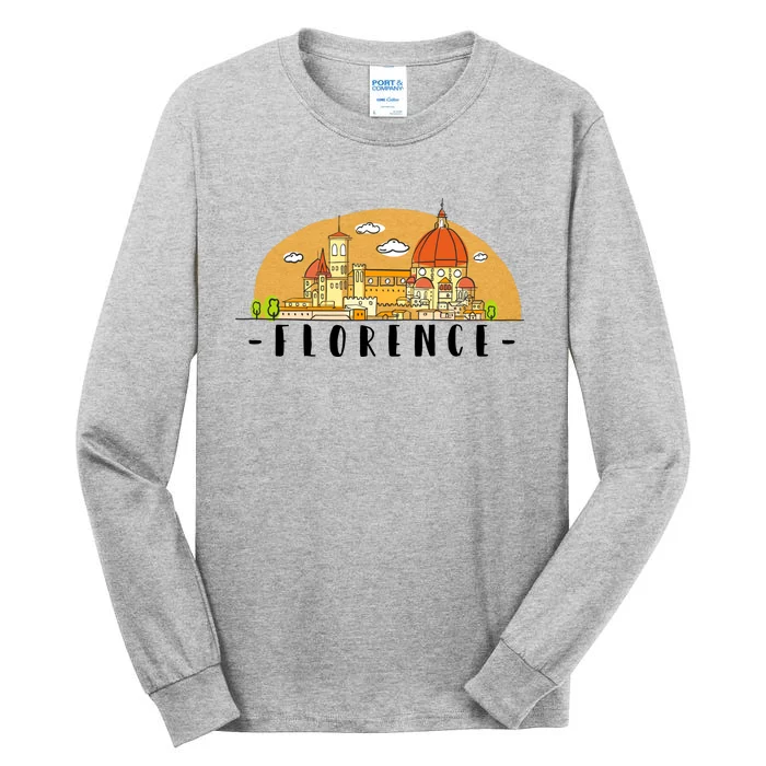 Florence Cartoon Style Illustration Tall Long Sleeve T-Shirt