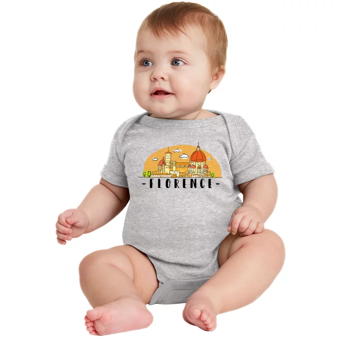 Florence Cartoon Style Illustration Baby Bodysuit