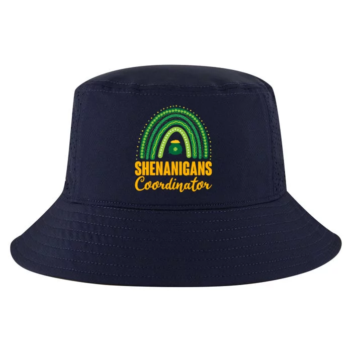 Funny Cute Shenanigans Coordinator Lucky Green Rainbow Pot Of Gold Cool Comfort Performance Bucket Hat