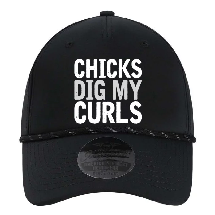 Funny Cute Saying Chicks Dig My Curls Curly Hair Performance The Dyno Cap